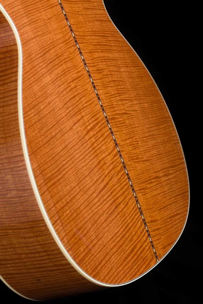 Collings OM3 custom acoustic guitar lower back