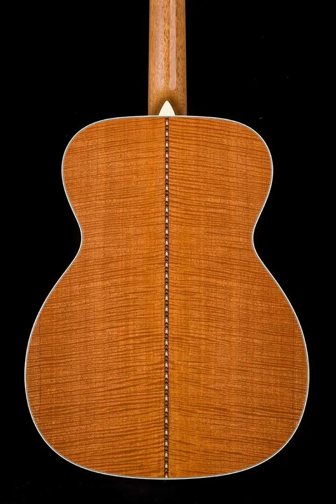 Collings OM3 custom acoustic guitar back