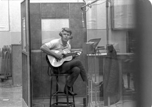 Glen Campbell in the studio