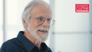 Singer-songwriter Jack Williams in the Acoustic Guitar studio